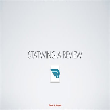 Statwing: A Review