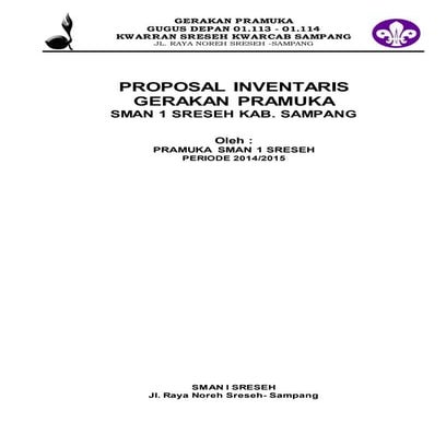 Contoh Proposal Pramuka 