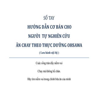 Sổ tay hướng dẫn tự nghiên cứu ăn c...