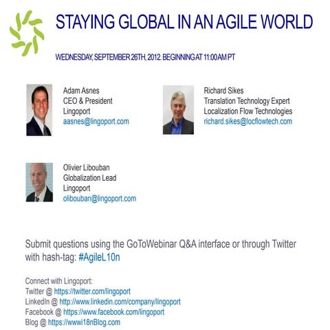 Staying Global in an Agile World Presentation