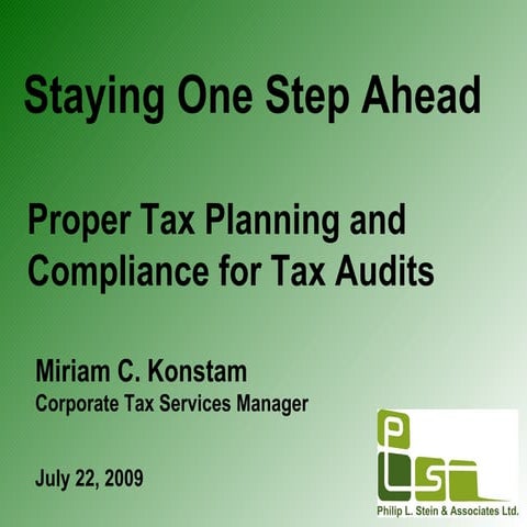 Staying one step ahead seminar