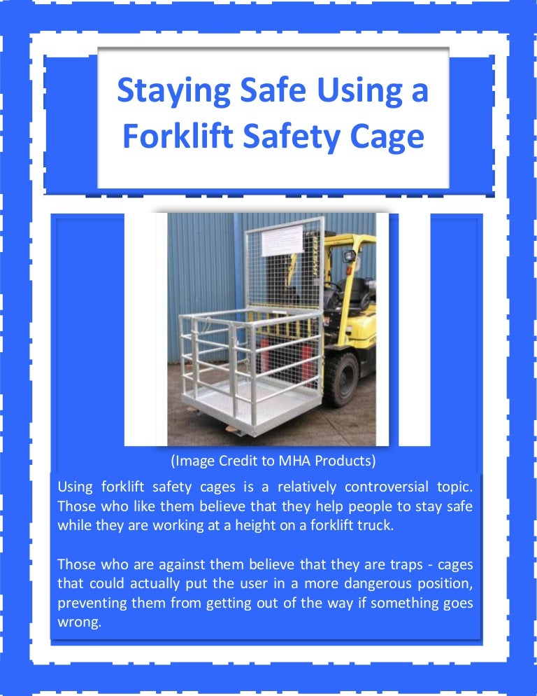 Staying Safe Using a Forklift Safety Cage