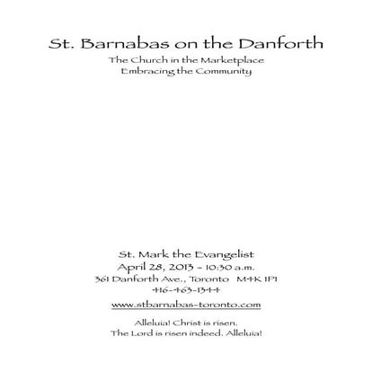 St Barnabas 28 April 2013