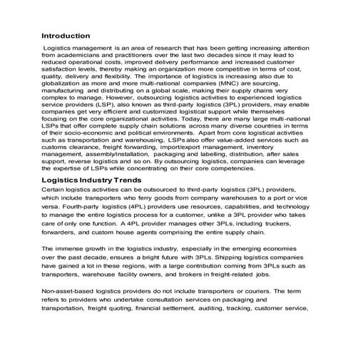 Logistics Industry Trends