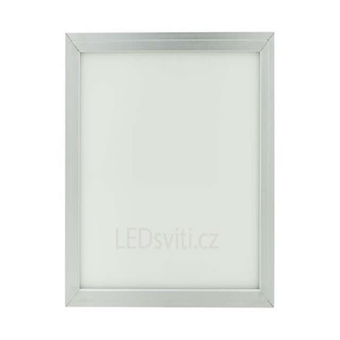 Stříbrný vestavný LED panel 300 x 300mm 18W studená 6000K
