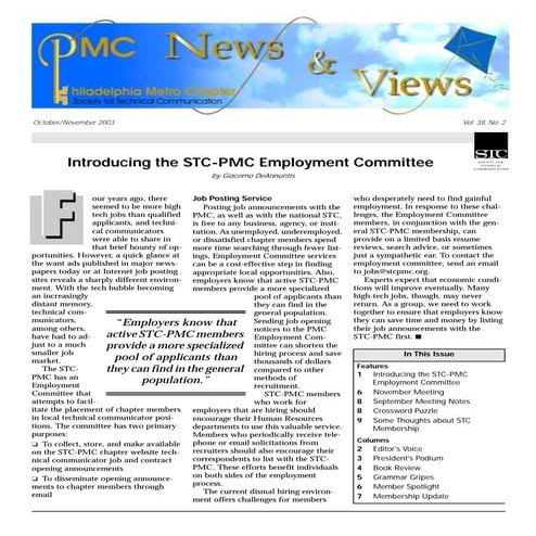 STC PMC Newsletter 2003-10