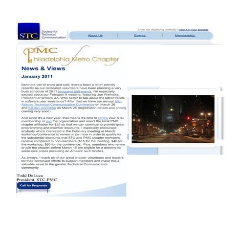 STC PMC Newsletter 2011-01