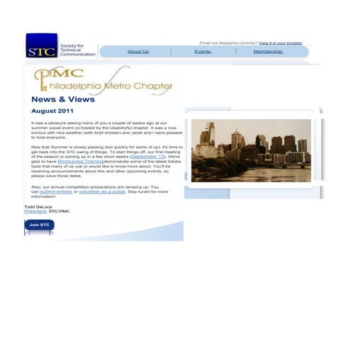 STC PMC Newsletter 2011-08