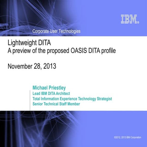 A lightweight DITA update