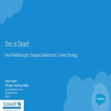 Doc is Dead! How Walkthroughs Changed Salesforce's Content Strategy