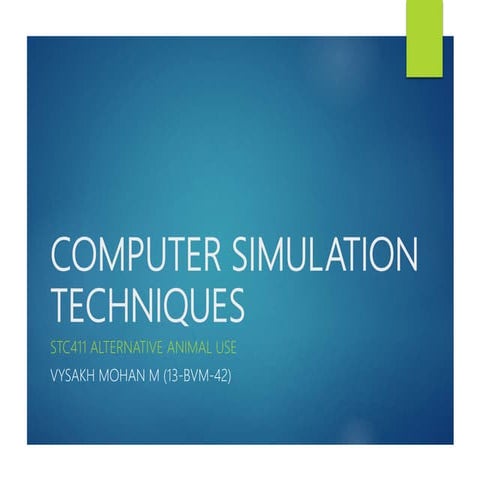 STC411   Computer Simulation Techniques