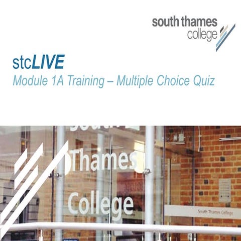 Stc Live Module 1 A Training