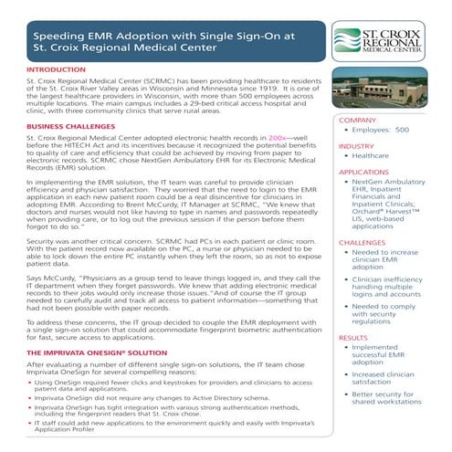 St. Croix Regional Medical Center Success Story