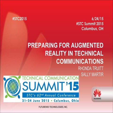 Stc summit ar in tech comm 6.24.2015