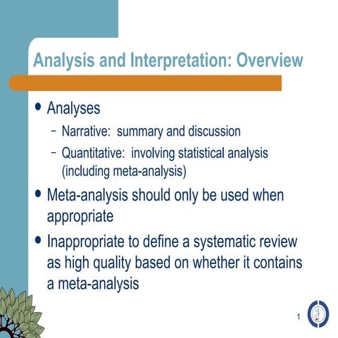 Analysis and Interpretation