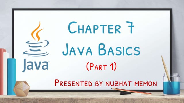 Std 12 Computer Chapter 7 Java Basics (Part 1)