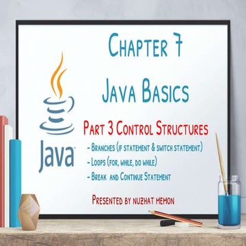 Std 12 computer java basics part 3 control structure | PPT