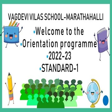 Grade 6 to 8 Orientation for new parents in a school | PPTX