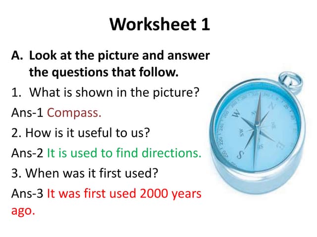 Directions and Maps EVS Worksheets CBSE Class 2 - EVS Worksheet for ...