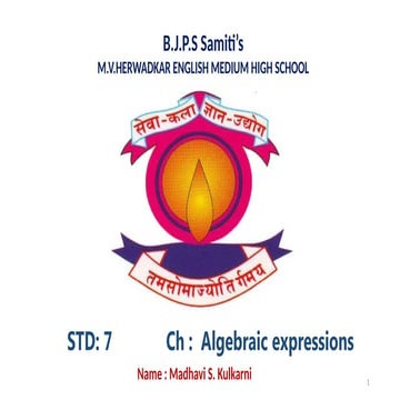 STD 7 ALGEBRAIC EXPRESSIONS.pptx ppt ppt ppt