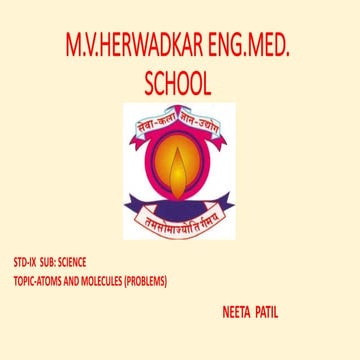 std 9th ATOMS & MOLECULES PROBLEMS.pptx..