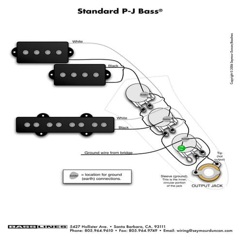 circuito para bajo electrico estandar pasivo
