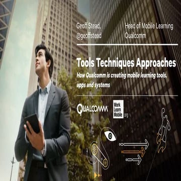 Tools and Techniques for mobile learning