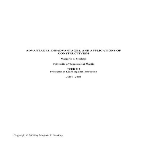 Advantages, Disadvantages, and Applications of Constructivism