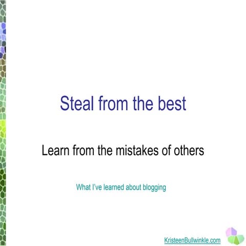 Blogging: What I've Learned