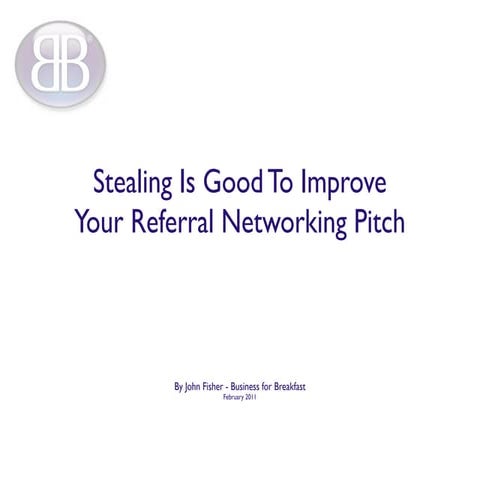 BNE2014 'Pitch yourself with impact' - Anna Heijker | PPTX
