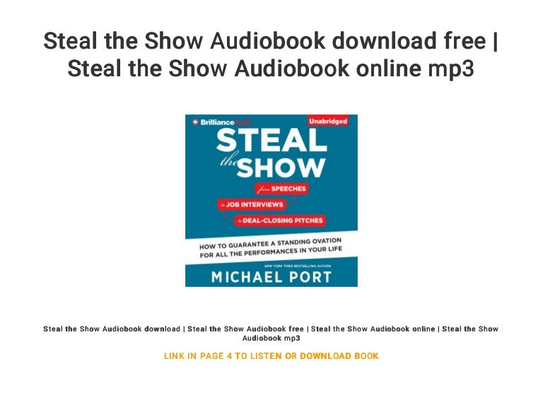 Steal the Show Audiobook download free Steal the Show Audiobook onl…