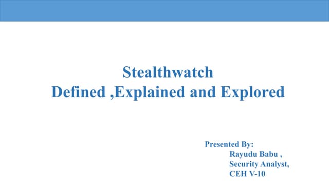 Cisco Stealtwatch
