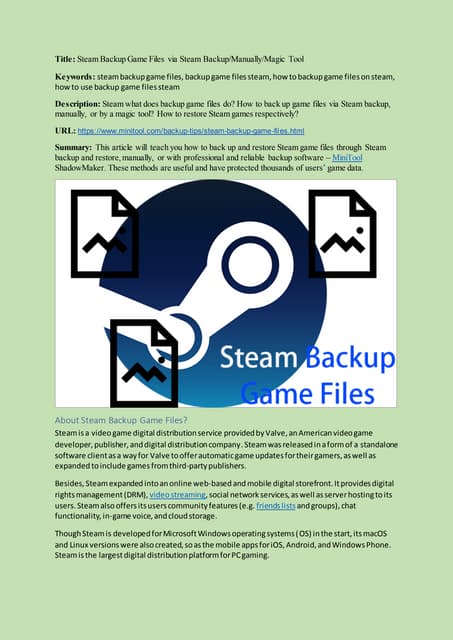 Steam Backup Game Files DOCX Steam Backup Game Files Thumbnail 