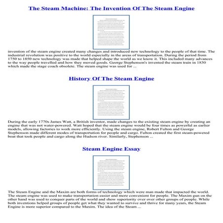 Steam-Engine-Essay