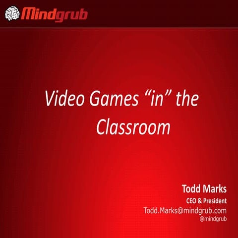 Video Games “in” the Classroom