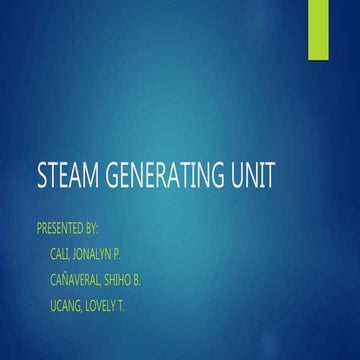 Steam generating unit