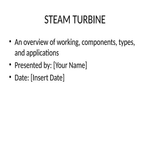 Steam Turbine Presentation June 2025 Pptx Pptx