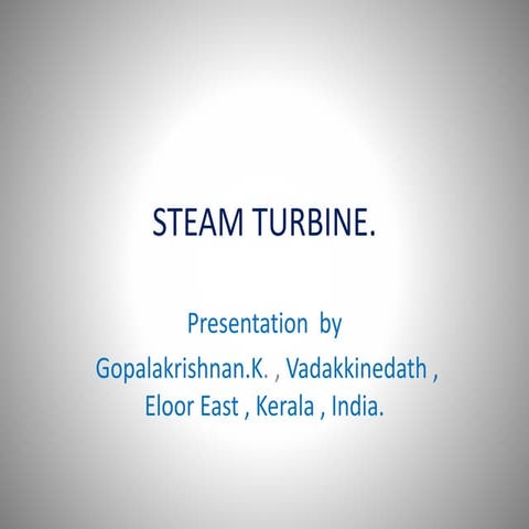 Steam turbine presentation  