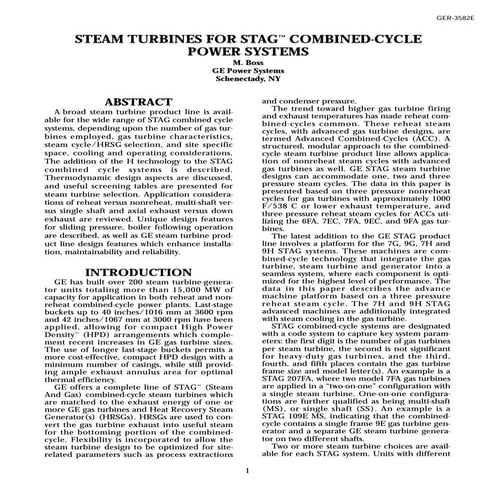 Steam Turbinesforcombinedcycle