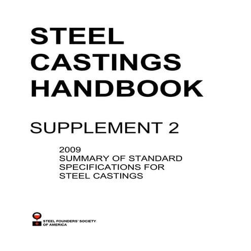 Steel casting handbook