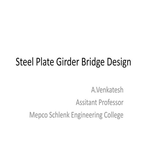 Steel Plate Girder Bridge Design