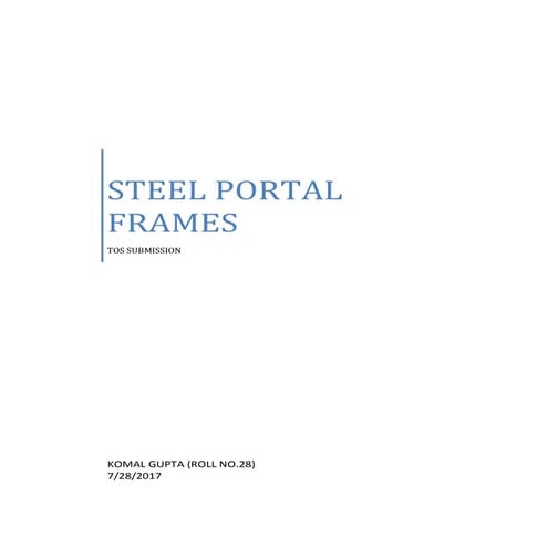 Steel portal frames
