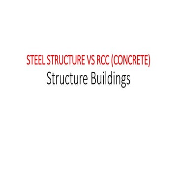 Steel structure vs rcc (concrete)