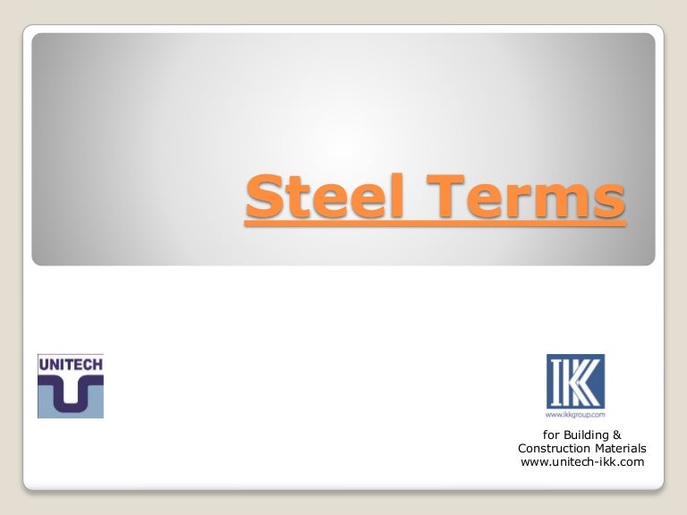 Steel terms