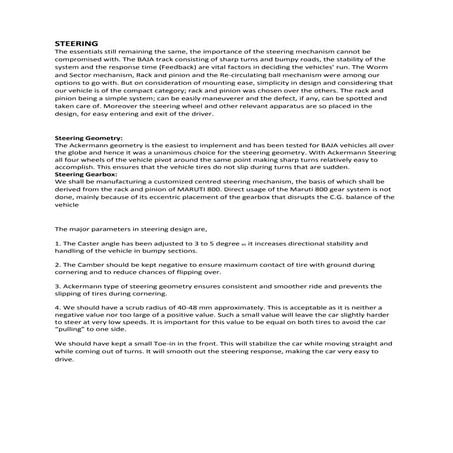 Steering (automobile)