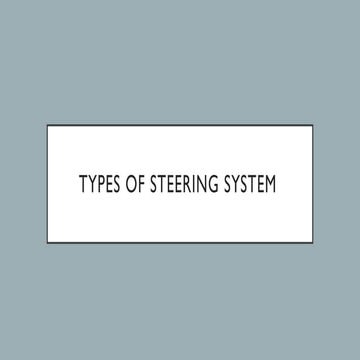 Steering-System In an Automotive Systems