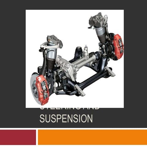 Steering and suspension