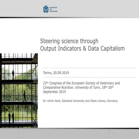 Steering science through output indicators & data capitalism