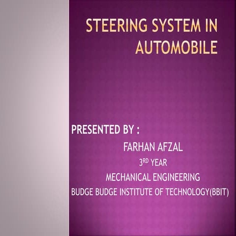 Steering system in automobile
