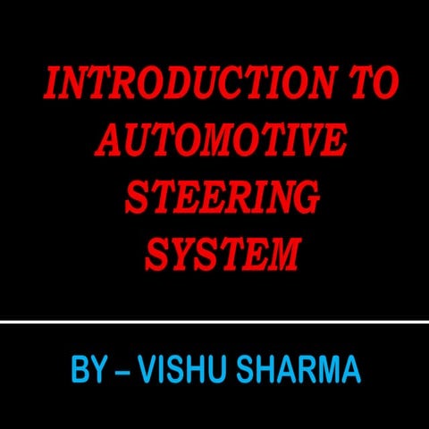 Steering system ppt